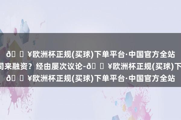 🔥欧洲杯正规(买球)下单平台·中国官方全站如故成就一家孤独公司来融资?经由屡次议论-🔥欧洲杯正规(买球)下单平台·中国官方全站