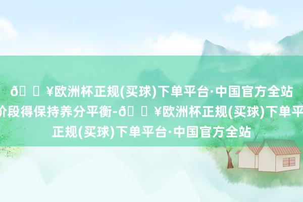 🔥欧洲杯正规(买球)下单平台·中国官方全站但要知说念这个阶段得保持养分平衡-🔥欧洲杯正规(买球)下单平台·中国官方全站