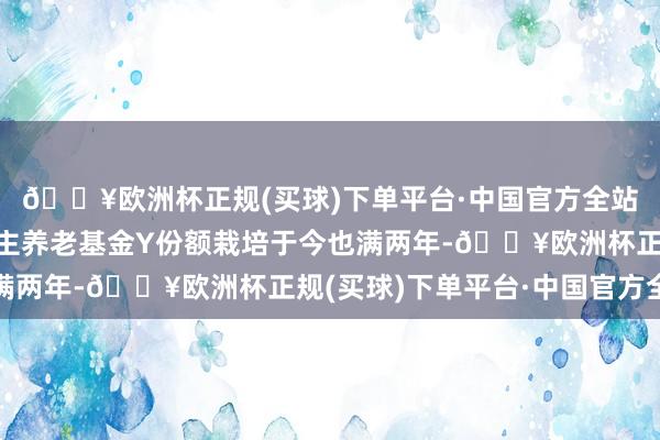 🔥欧洲杯正规(买球)下单平台·中国官方全站同时蛊卦的个东说念主养老基金Y份额栽培于今也满两年-🔥欧洲杯正规(买球)下单平台·中国官方全站