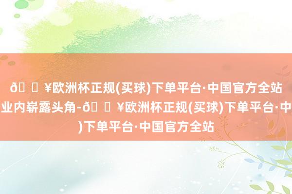 🔥欧洲杯正规(买球)下单平台·中国官方全站有契机在行业内崭露头角-🔥欧洲杯正规(买球)下单平台·中国官方全站