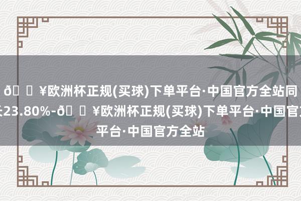🔥欧洲杯正规(买球)下单平台·中国官方全站同比增长23.80%-🔥欧洲杯正规(买球)下单平台·中国官方全站