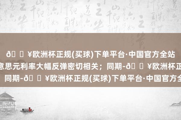 🔥欧洲杯正规(买球)下单平台·中国官方全站与好意思元指数和好意思元利率大幅反弹密切相关;同期-🔥欧洲杯正规(买球)下单平台·中国官方全站